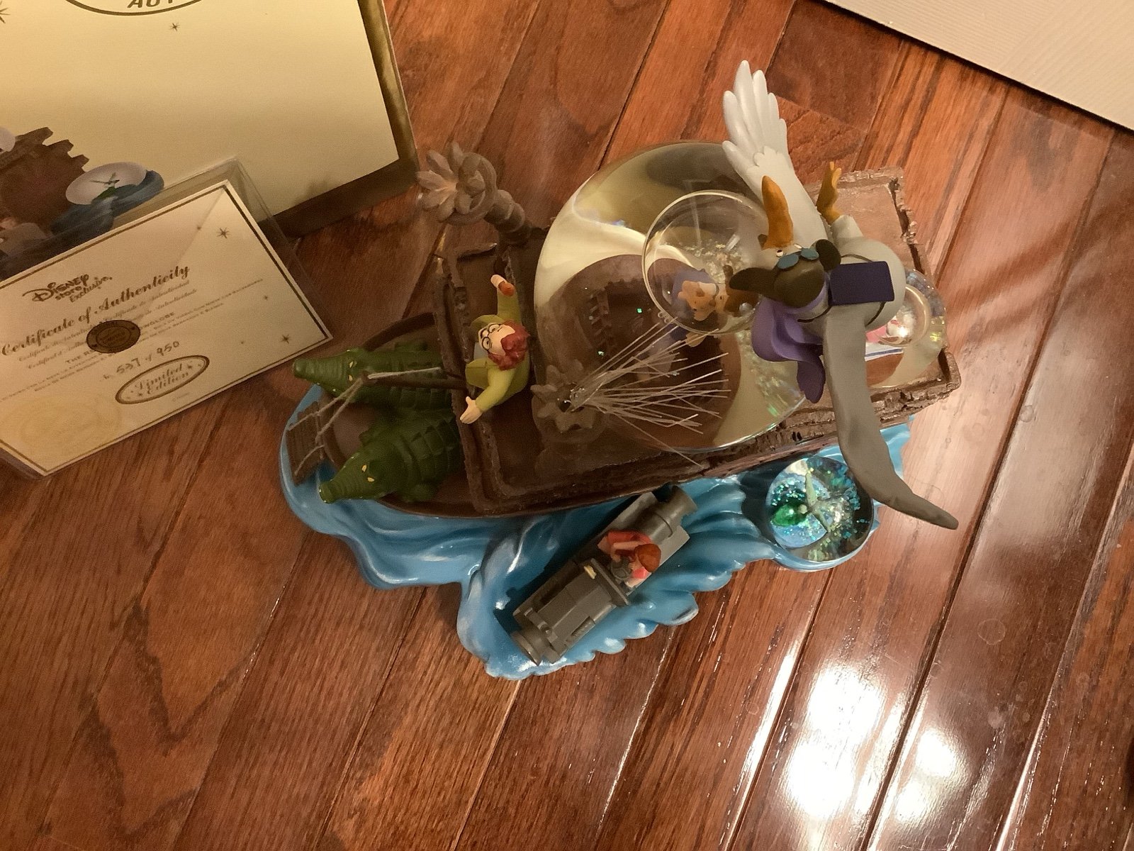 Disney Rescuers Snow Globe with Lights & Music – With Box, Certificate & Foam – Rare Collectible
