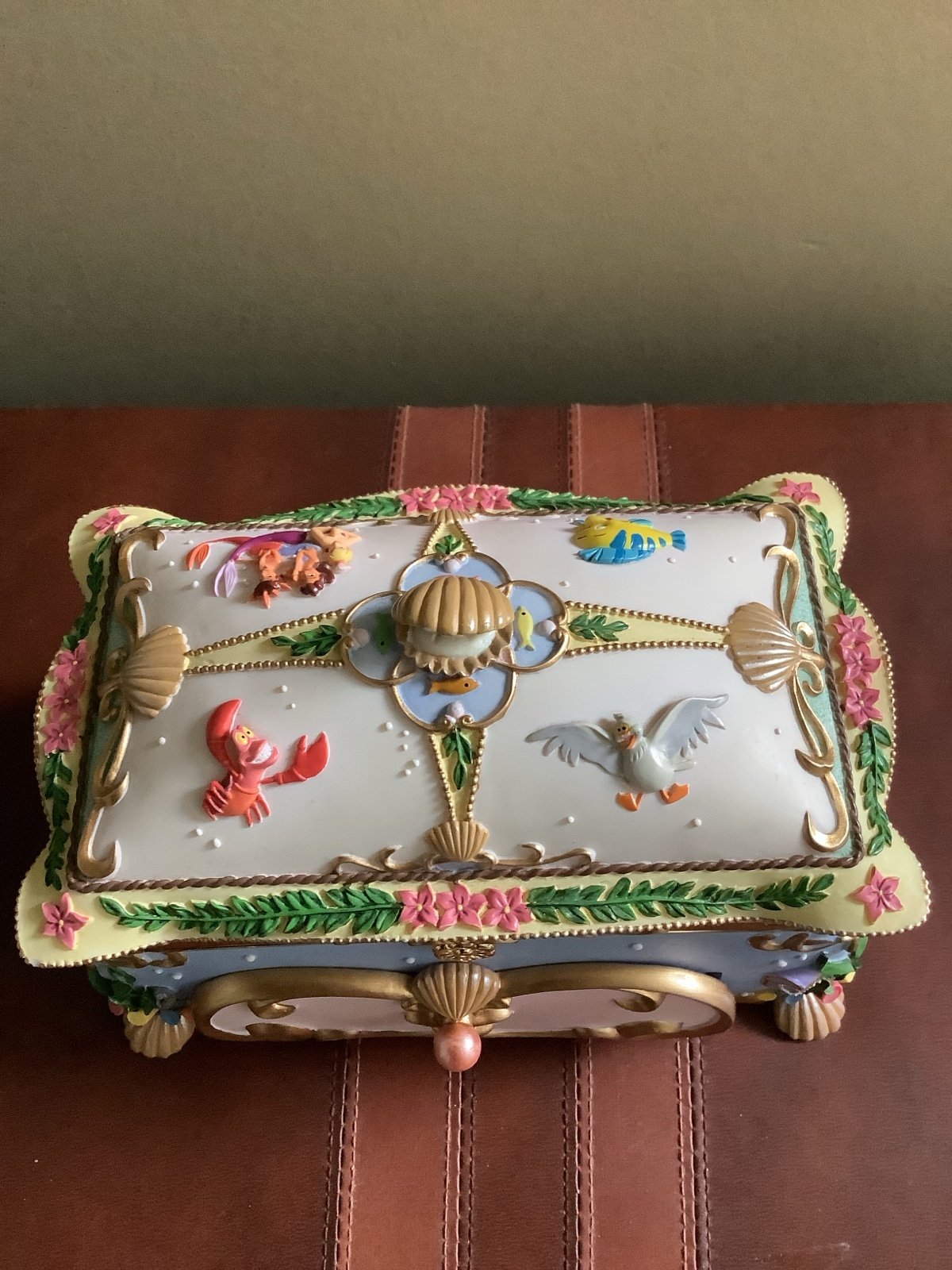 Disney The Little Mermaid Deluxe Jewelry Music Box – “Kiss the Girl” – Rotating Ariel & Eric – Mirror & Drawer