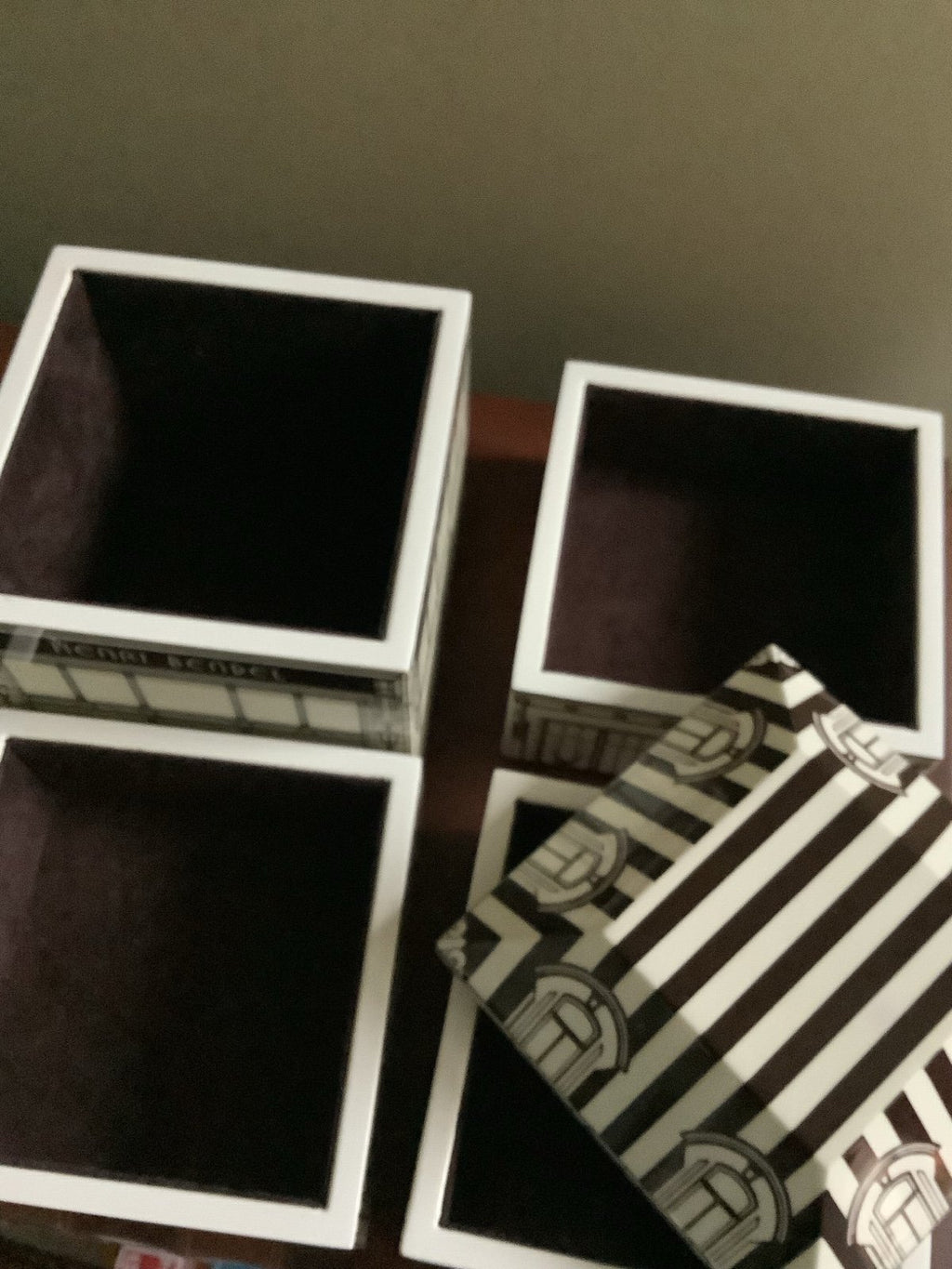 Henri Bendel Stackable Landmark Building Jewelry Box – Brown Suede Interior – Unique Storage Piece