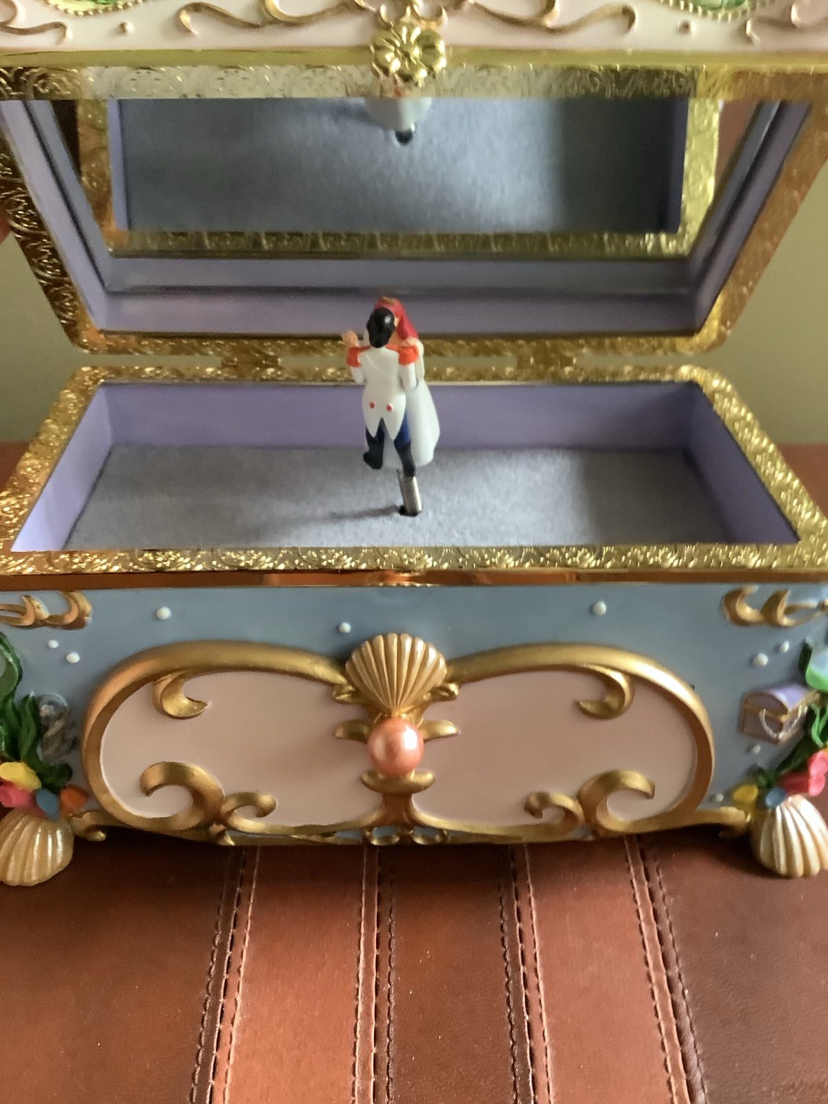 Disney The Little Mermaid Deluxe Jewelry Music Box – “Kiss the Girl” – Rotating Ariel & Eric – Mirror & Drawer