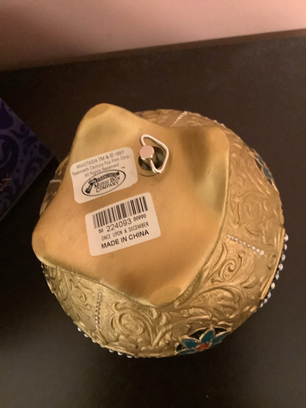 Disney Anastasia San Francisco Music Box – Plays "Once Upon a December" – Rotating Figurine – Mint with Box