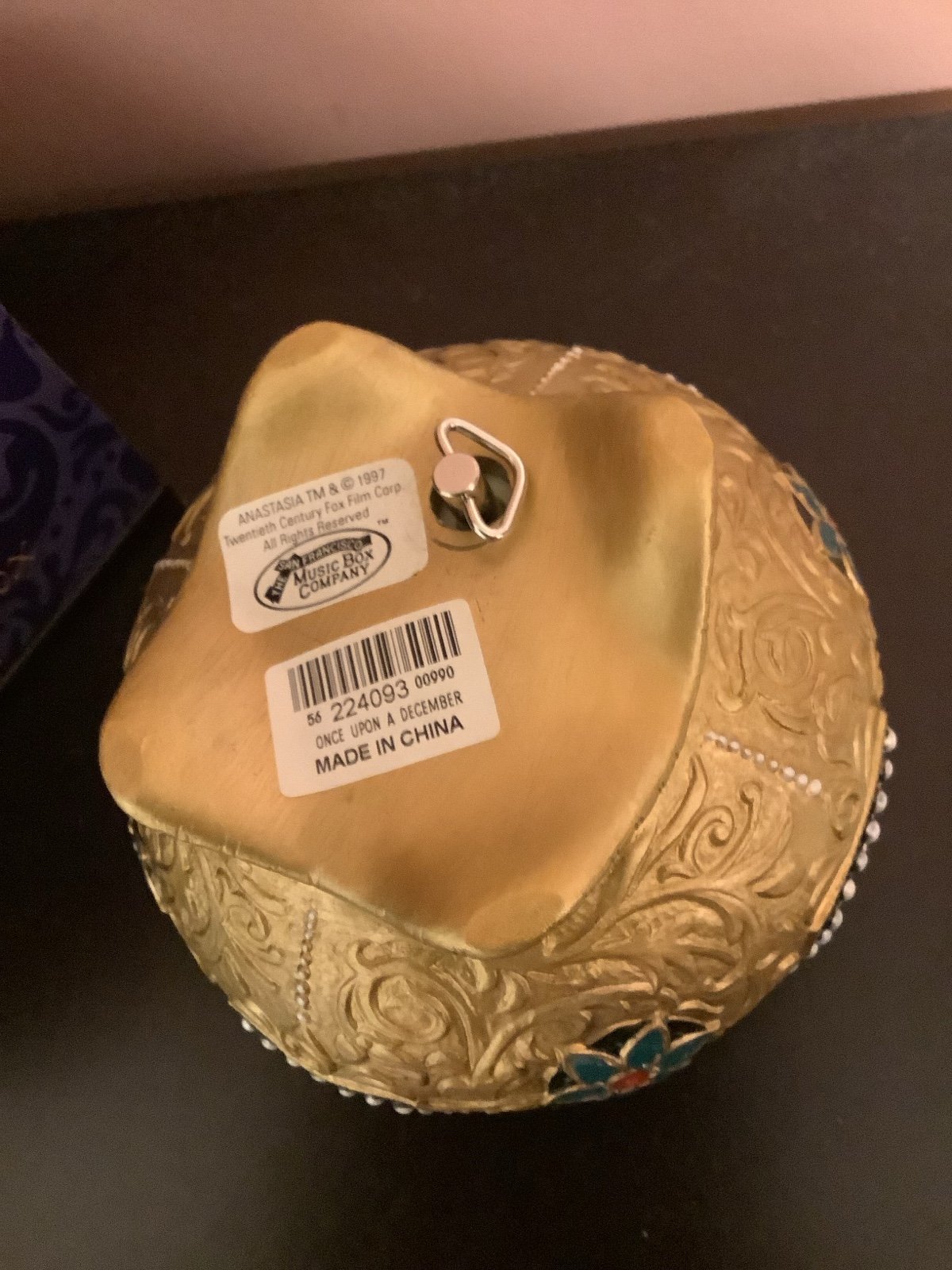 Disney Anastasia San Francisco Music Box – Plays "Once Upon a December" – Rotating Figurine – Mint with Box