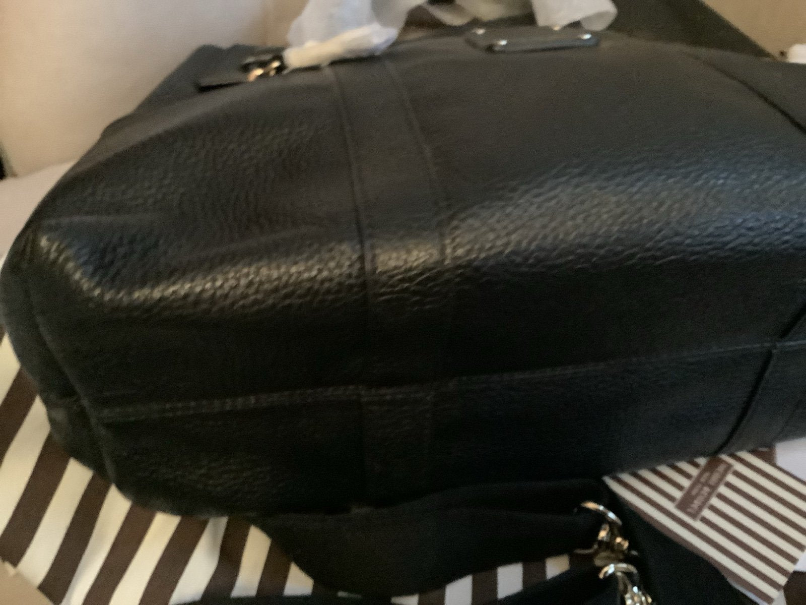 Henri Bendel Large Leather Black Jetsetter Backpack – New with Tag & Dust Bag