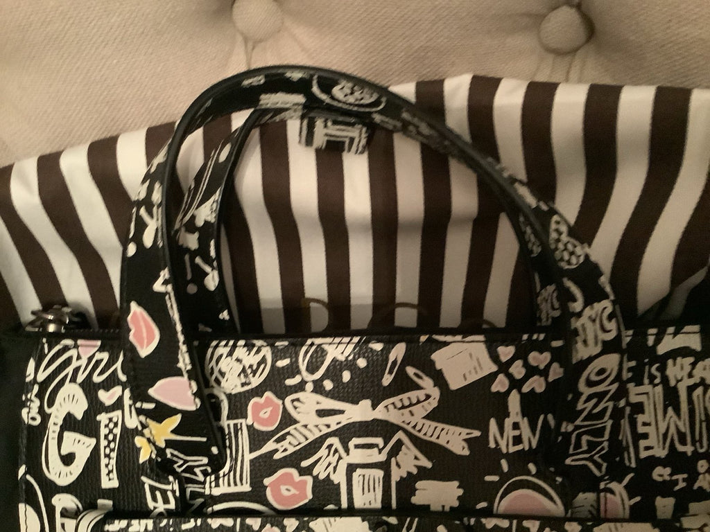 Henri Bendel Graffiti Jetsetter Large – Convertible Backpack, Top Handle & Crossbody – Dust Bag Included