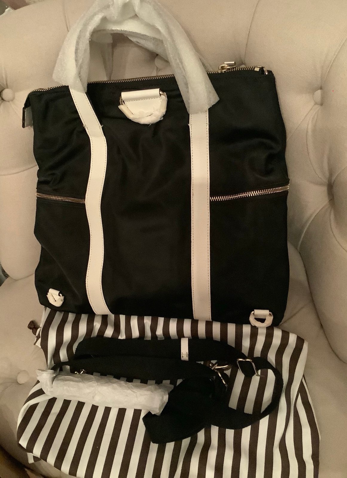 Henri Bendel Centennial Pattern Large Jetsetter Backpack – New without Tag – Dust Bag Included