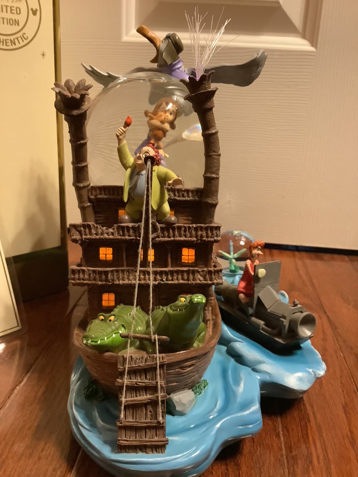 Disney Rescuers Snow Globe with Lights & Music – With Box, Certificate & Foam – Rare Collectible