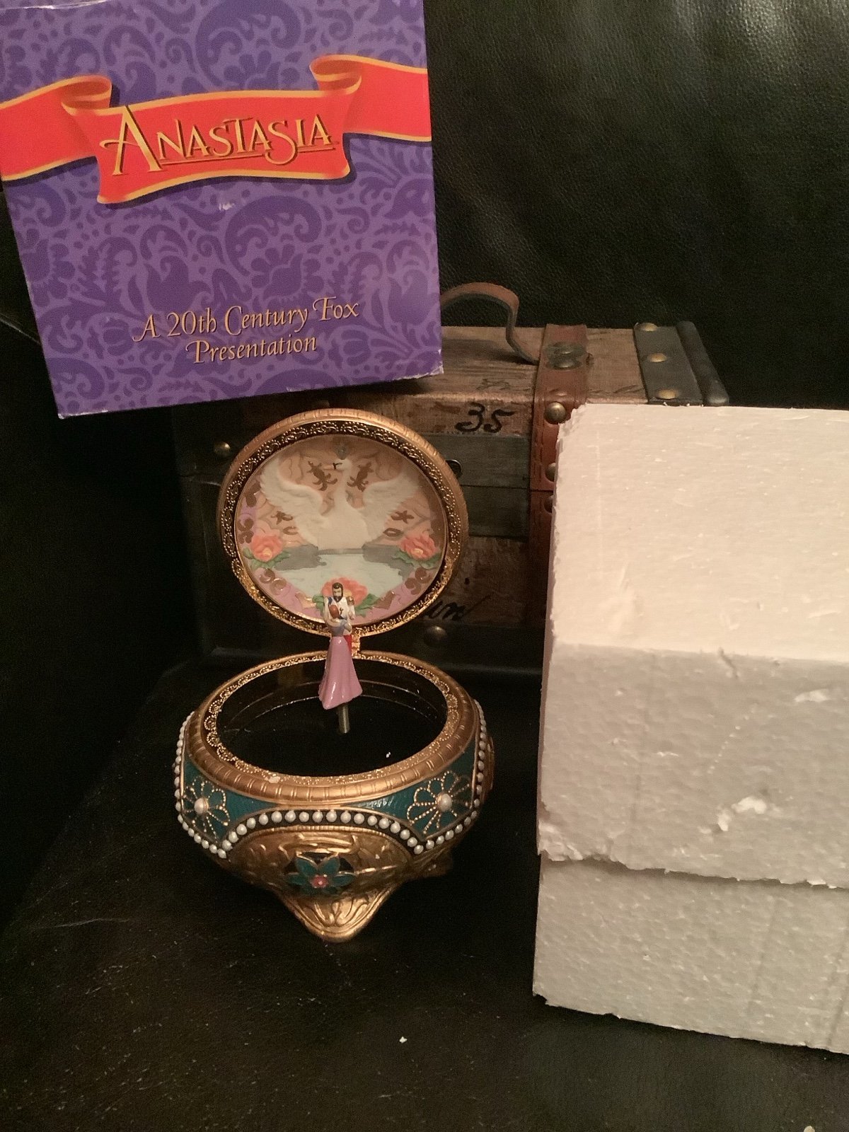 Disney Anastasia Music Box – Plays "Once Upon a December" – New with Box – Rotating Figurine